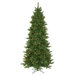 Camdon Fir 7.5' Artificial Slim Christmas Tree with Multicolored Lights