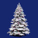 Flocked Alaskan 6.5' Artificial Christmas Tree with Multicolored Lights