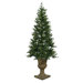 Oneco Pine 6.5' Half Potted Artificial Christmas Tree