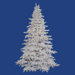 Flocked White Spruce 6.5' Artificial Christmas Tree with LED Lights