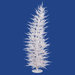 Colorful Laser 4' White Artificial Christmas Tree