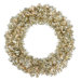 Champagne Wide Cut 48" Wreath with Clear Lights in Chanpagne