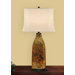 32" Exotic Gold Leaf Porcelain Table Lamp