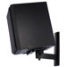 Side Clamping Bookshelf Speaker Wall Mount Pair in Black