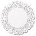 6" Round Brooklace Lace Doilies in White