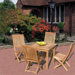 Tecknique Dining Table with Four Club Folding Chairs