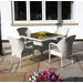 Sussex Square Table and 4 Stackable Armchairs Set