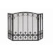 Fleur de Lis 3 Panel Iron Fireplace Screen