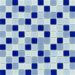 Elida Glass 12" x 12" Mosaic in Light Blue Multicolor