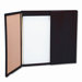 Wood Conference Room Cabinet, Dry Erase/Cork Boards, 48 x 5 x 48, Mahogany                                                   
