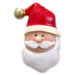 Santa Claus Resin Holiday Shower Curtain Hook (Set of 12)