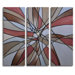 Hand Painted "Leafy Burst in Russet" 3-Piece Canvas Art Set