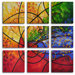 Hand Painted "Stained Glass" 9-Piece Canvas Art Set