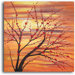 Hand Painted "Red Bud Rhythm" Oil Canvas Art
