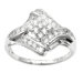 Sterling Essentials Sterling 9 Prong Silver Cubic Zirconia Cocktail Ring