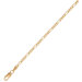 Caribe Gold 14k Gold over Silver 24 inches Figaro Chain (1.5 mm)