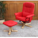 Relaxsessel drehbar "M56" mit Hocker in Rot