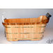 59" Free Standing Oak Wood Bath Tub with Chrome Tub Filler