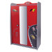 Kleiderschrank 3-t&uuml;rig "Turbo New Special" in Rot