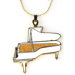 Steinway Grand Piano Necklace in Gold and White