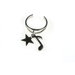 8th Note Toe Ring with Star in Silver