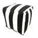 Striped Cube Ottoman