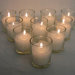 Votive Candles with Round Clear Glass Holders (Set of 25)