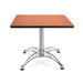 Multi-use 29.5" x 36" Square Table with Chrome Plated Base
