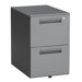 Executive Series Mobile Pedestal File Cabinet with 2 Drawers in Dark Gray