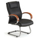 Leather Chair with Sled Base