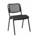 Work Smart Armless Stacking Chair in Black (Set of 4)