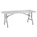 6' Resin Multi Purpose Center Fold Table with Wheels
