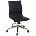 Mid-Back Eco Leather Armless Office Chair