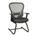 Deluxe R2 SpaceGrid&reg; Back Leather Seat Visitors Chair with Fixed Arms