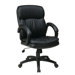 Mid-Back Eco Leather Executive Office Chair with Padded Arms