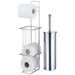 Chrome Toilet Brush and Loo Roll Dispenser