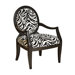 Classic Seating Zebra Fabric Arm Chair