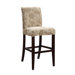 Classic Seating Woven Gold with Taupe Floral Pattern Slipcover For Counter/Bar Stool