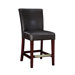 Cafe Bonded Leather Counter Stool in Brown