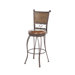 Stamped Back Barstool in Distressed Bronze