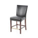 Cafe Bonded Leather Counter Stool in Black