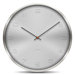 One Wall Clock with Embossed Aluminium Arabic Dial in Stainless Steel
