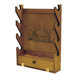4 Gun Wooden Rack with Two Trophy Deer Print