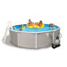 Belize Round Above Ground Pool Package in Terra Haute Taupe