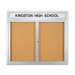 Wall-Mounted Enclosed Bulletin Boards with Name Header - Aluminum