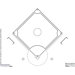 Magnetic Dry-Erase Coaching Aides Mat - Baseball