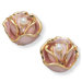 Goldtone Simulated Pearl Flower Earrings