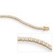 18k Gold/Silver Cubic Zirconia Tennis Bracelet