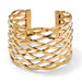 7.5" Goldtone Lattice Cuff Bracelet