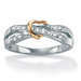 Platinum/Silver Diamond Accent Heart Ring